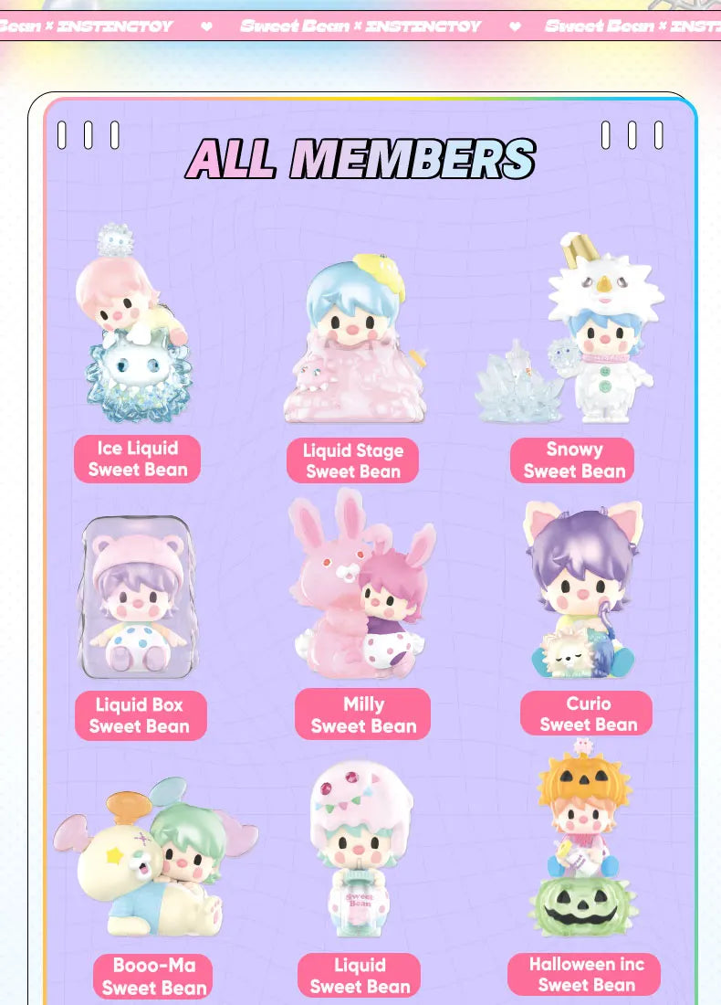 POP MART Sweet Bean x INSTINCTOY Sweet Together Series Mystery Box 1PC/12PCS Blind Box Action Figure Cute Toy