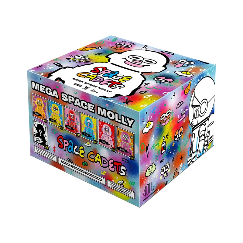 POP MART MEGA SPACE MOLLY 400% JON BURGERMAN SPACE CADETS Series Limited Edition 1PC/6PCS POPMART Blind Box Figure