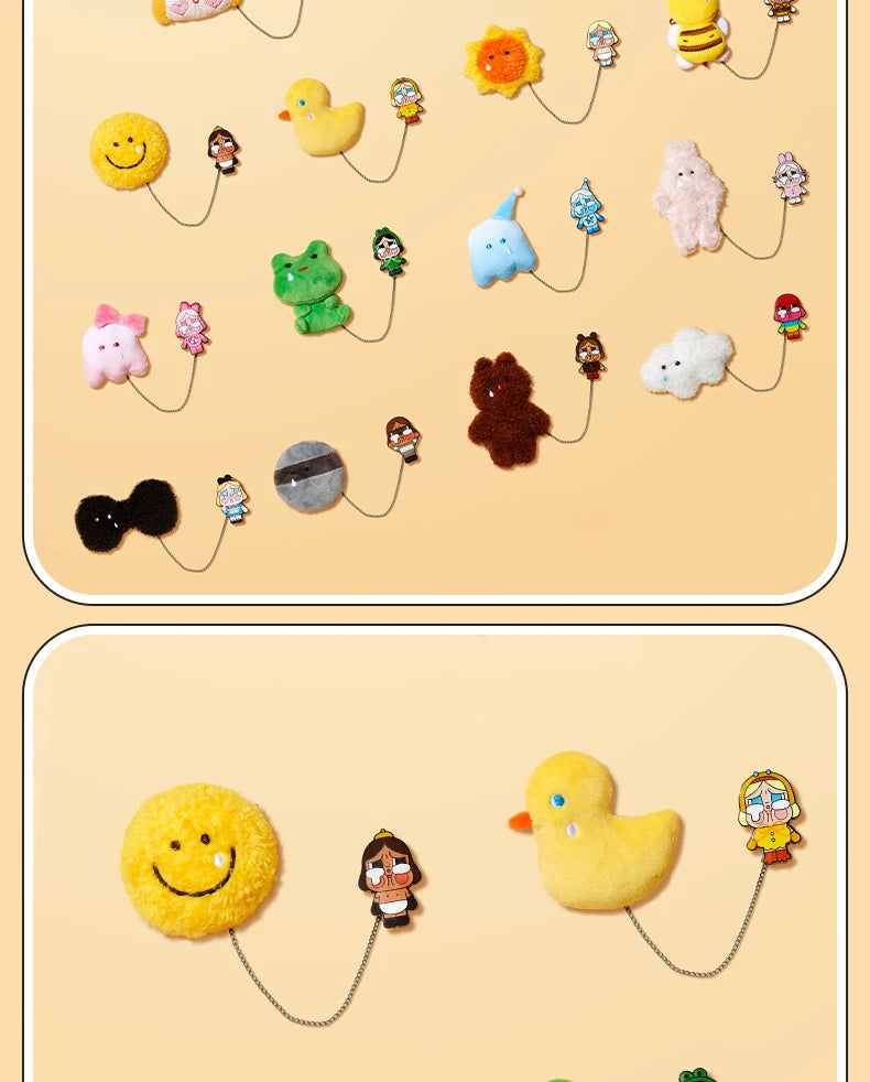 POP MART CRYBABY Crying Again Series - Plush Badge Blind Box 1PC/12PCS POPMART Bind Box