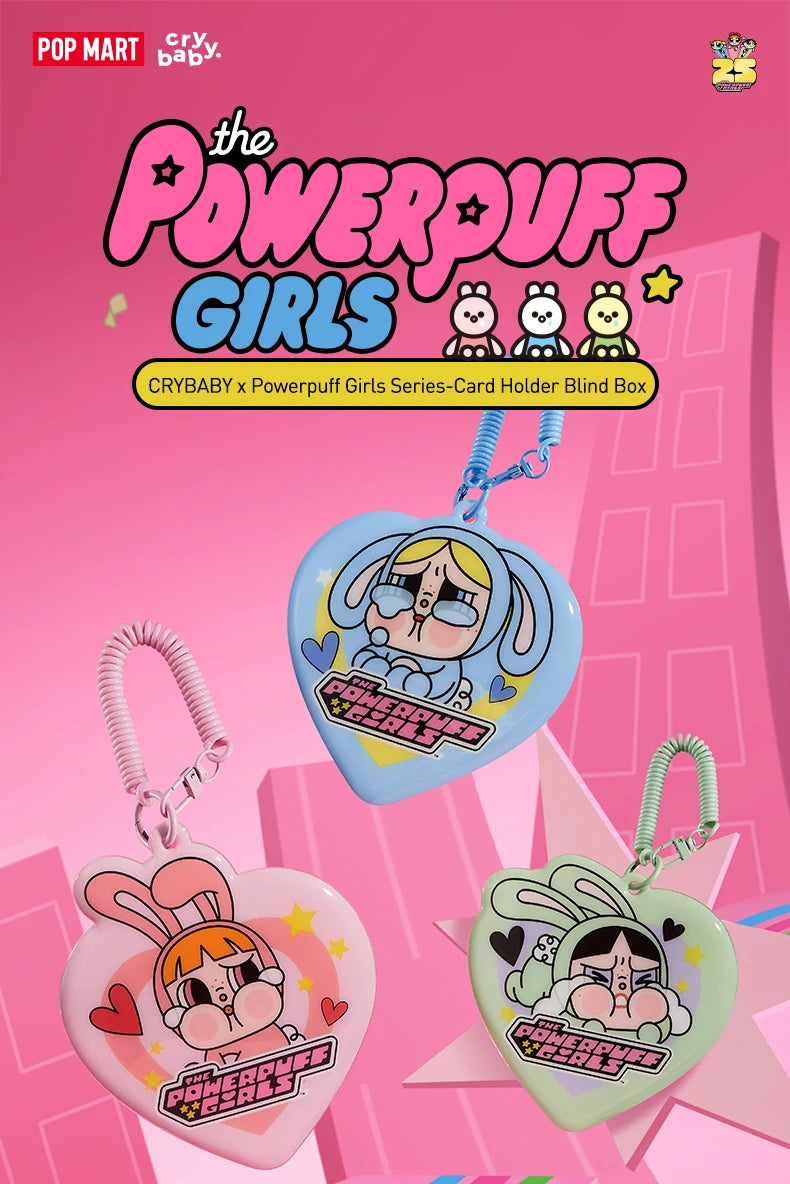 POP MART CRYBABY x Powerpuff Girls Series - Card Holder Mystery Box 1PC/6PCS Blind Box