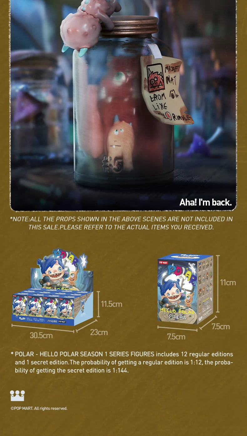 POP MART POLAR - HELLO POLAR Season 1 Series Figures Mystery Box 1PC/12PCS POPMART Blind Box Figure