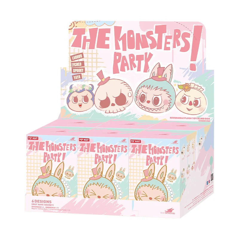 POP MART THE MONSTERS Party Series - Reversible Plush Mystery Box 1PC/6PCS POPMART Blind Box Limited to 2pcs/sets per order