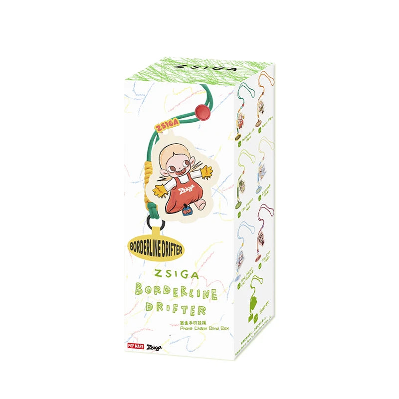 POP MART Zsiga Borderline Drifter Series-Phone Charm Blind Box Mystery Box 1PC/6PCS Blind Box