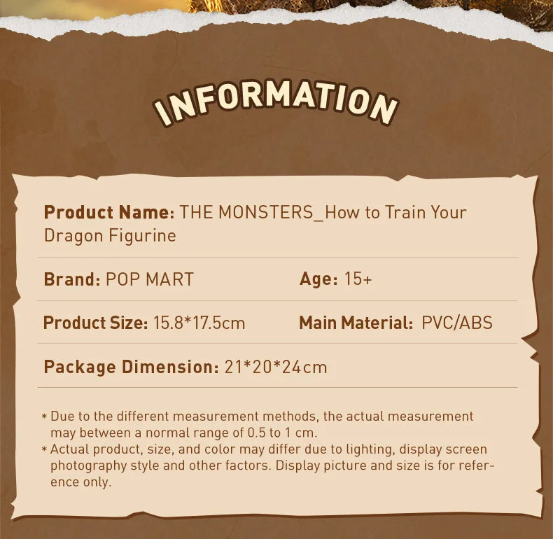 POP MART THE MONSTERS - How to Train Your Dragon 200% Figurine POPMART Action Figure Toothless Light Fury