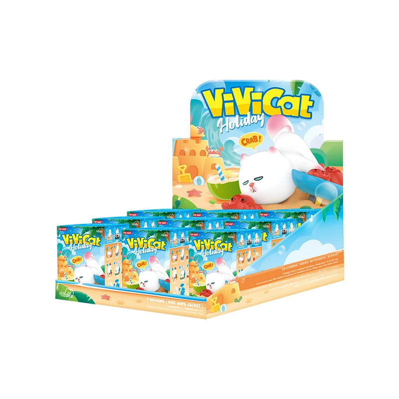 POP MART ViViCat Holiday Series Mystery Box 1PC/9PCS Blind Box POPMART Action Figurine Cute Cat Kids Toy