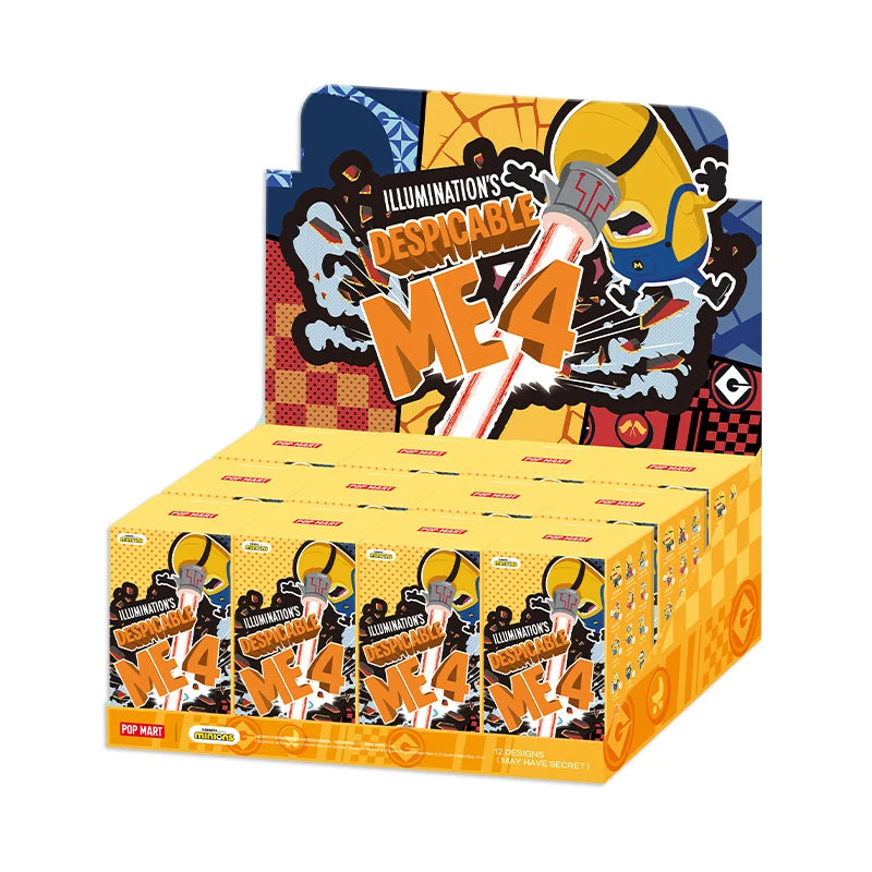POP MART Universal Despicable Me 4 Series Mystery Box 1PC/12PCS POPMART Minions Blind Box Action Figure Cute Toy Birthday Gift