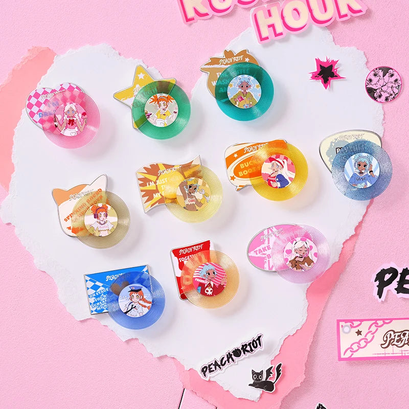 POP MART Peach Riot Rush Hour Series-Fridge Magnet Blind Box 1PC/9PCS POPMART Mystery Box