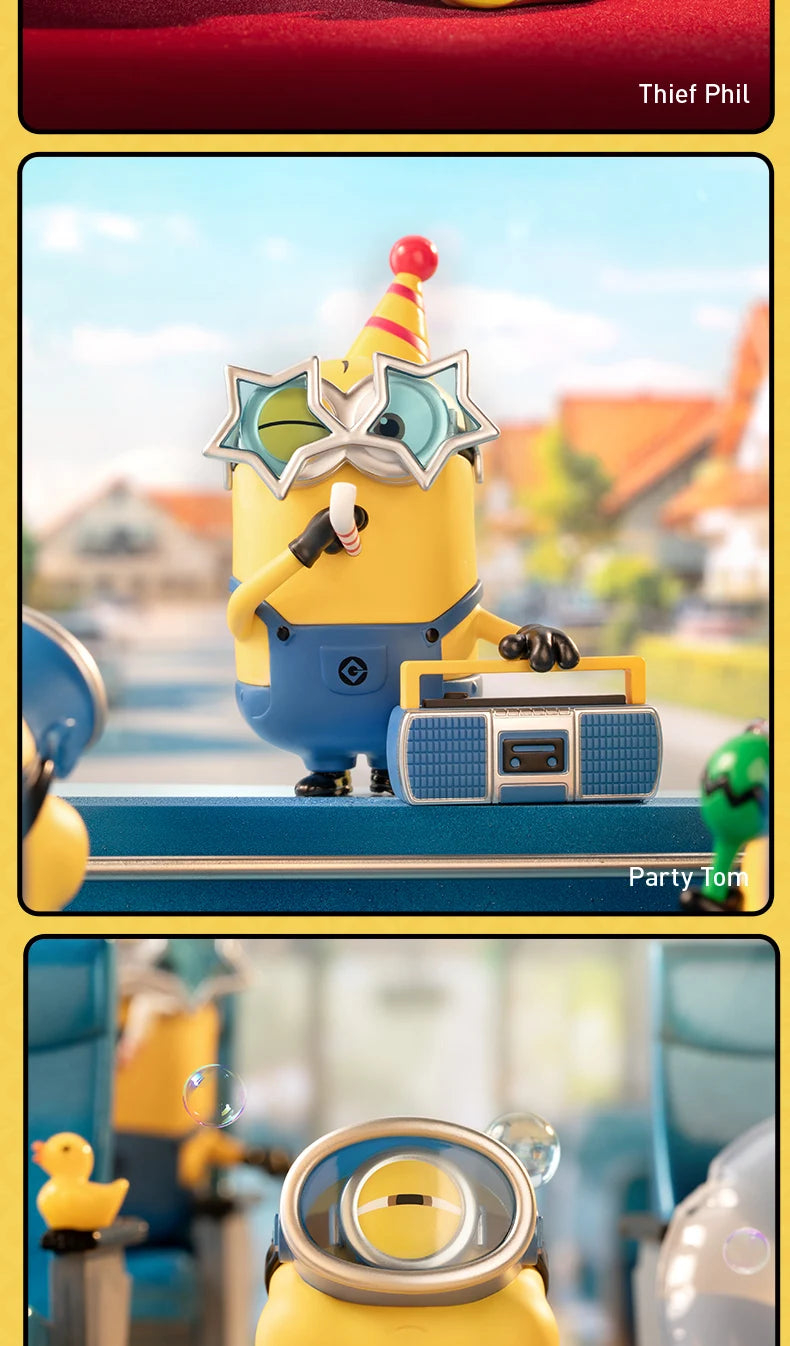 POP MART Universal Despicable Me 4 Series Mystery Box 1PC/12PCS POPMART Minions Blind Box Action Figure Cute Toy Birthday Gift