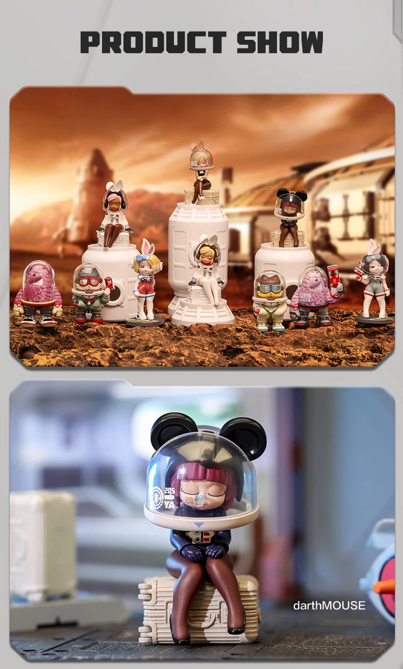 POP MART COOLABO SPACEHOOD SERIES Mystery Box 1PC/9PC Blind Box Action Figure Birthday Gift Kid Toy