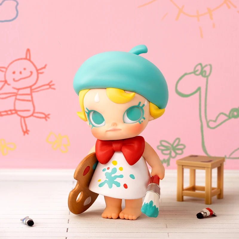 POP MART Baby Molly When I was Three! Series Mystery Box by Kenny Wong 1PC/12PCS POPMART Blind Box Action Figure Cute Toy