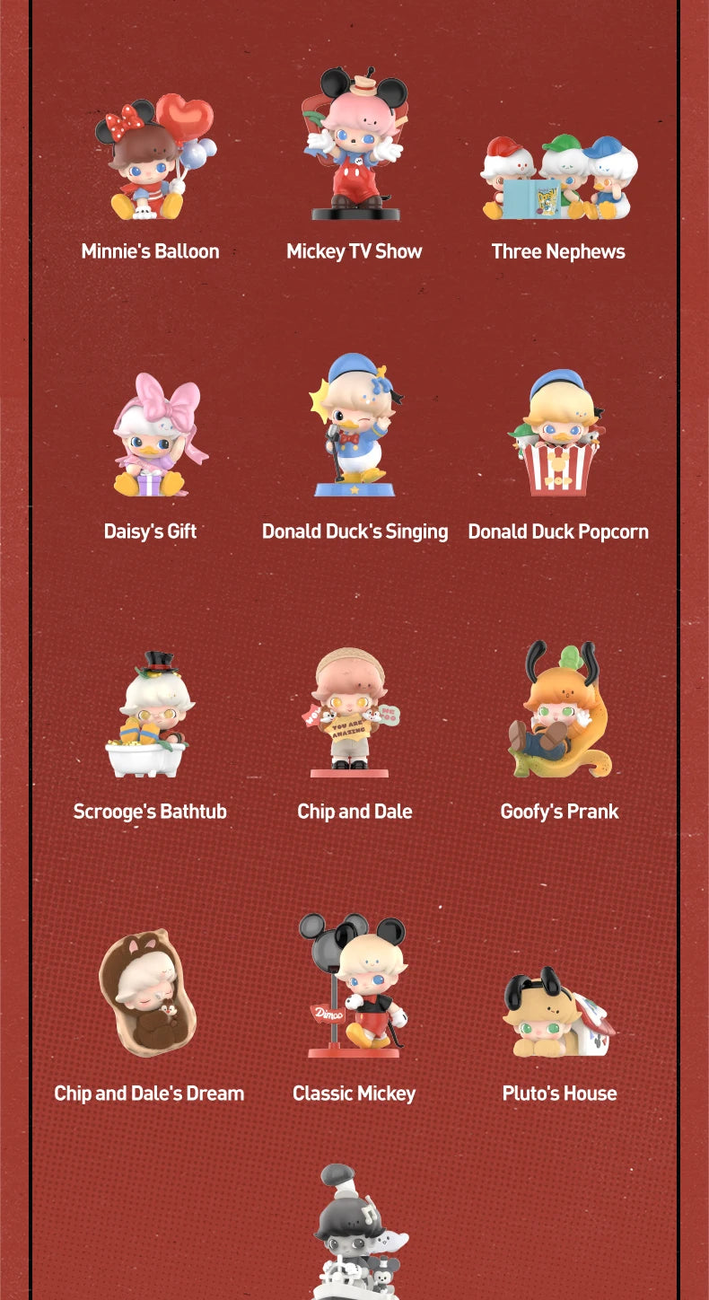 POP MART DIMOO WORLD × DISNEY Series Figures Blind Box 1PC/12PCS Mystery Box