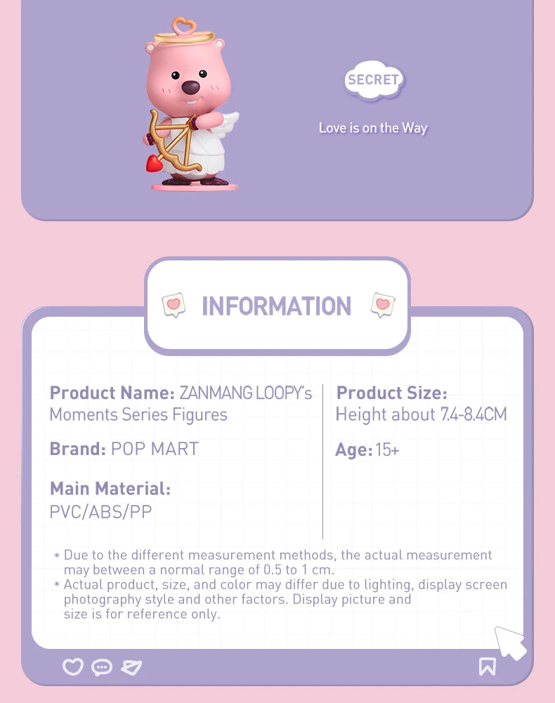 POP MART ZANMANG LOOPY’s Moments Series Figures Mystery Box 1PC/6PCS POPMART Blind Box Limited to 2pcs per order