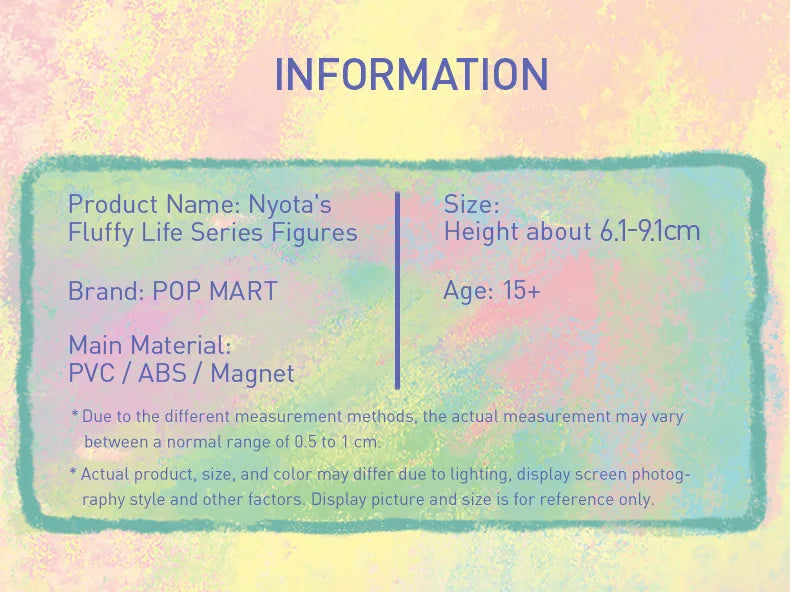 POP MART Nyota's Fluffy Life Series Mystery Box 1PC/12PCS POPMART Blind Box Action Figure Cute Toy Birthday Gift