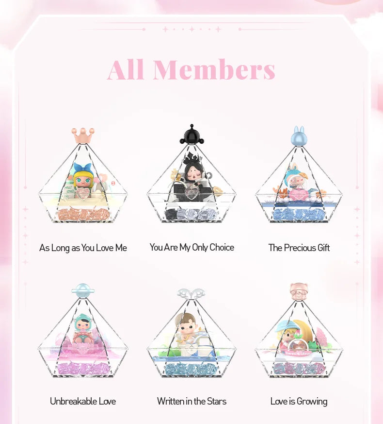 POP MART Wishes at Your Fingertips Series Scene Set Mystery Box 1PC/8PCS POPMART Blind Box Skullpanda Dimoo Labubu Romantic Ring
