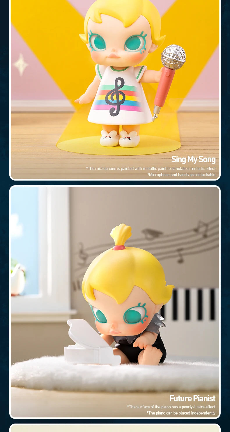 POP MART Baby Molly When I was Three! Series Mystery Box by Kenny Wong 1PC/12PCS POPMART Blind Box Action Figure Cute Toy