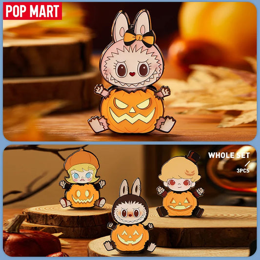 POP MART Happy Halloween Party Series - Pumpkin Fridge Magnet Badge LABUBU MOLLY DIMOO