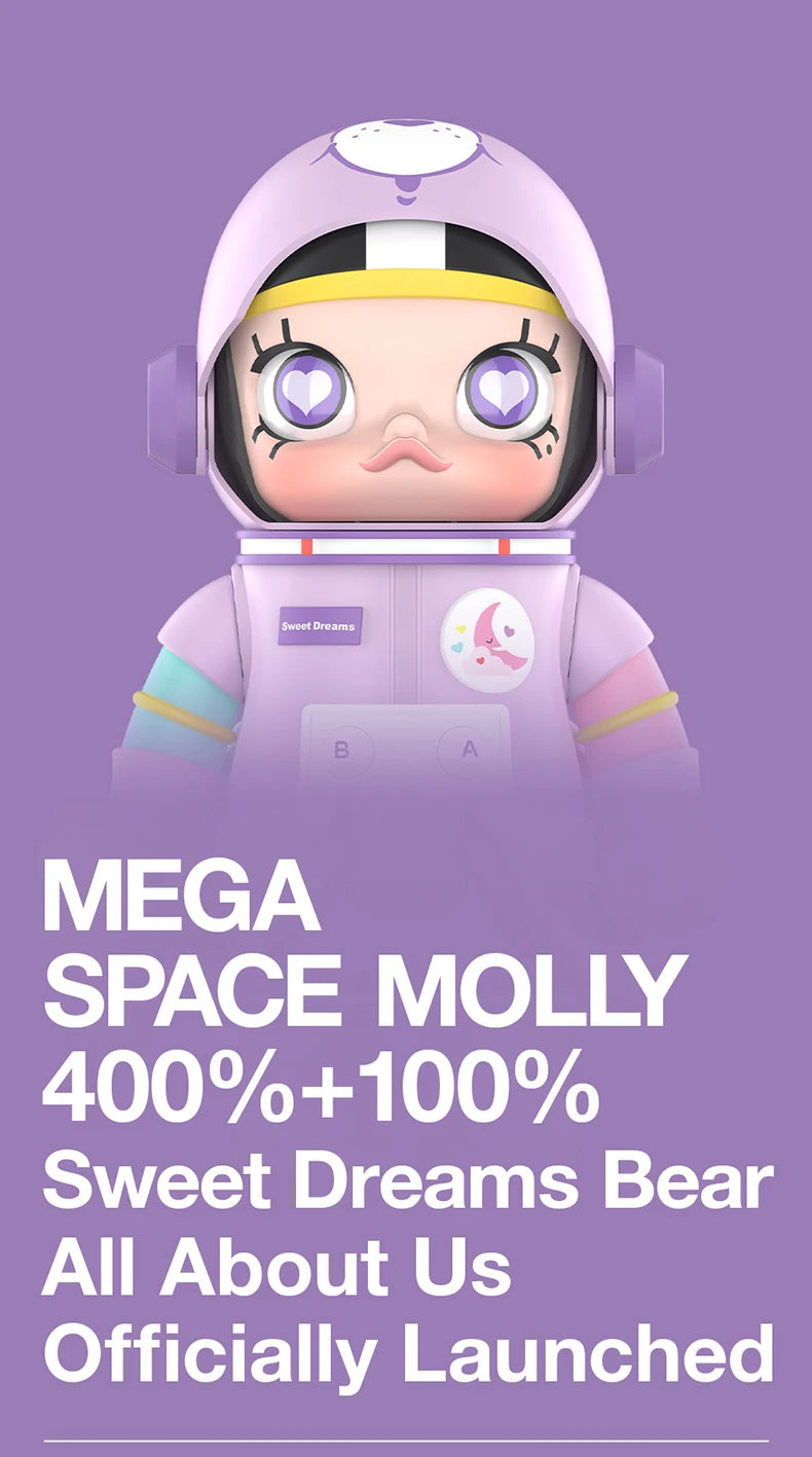 POP MART MEGA SPACE MOLLY 400%+100% Sweet Dream Bears Limited Edition Limited to 1pc per user ID