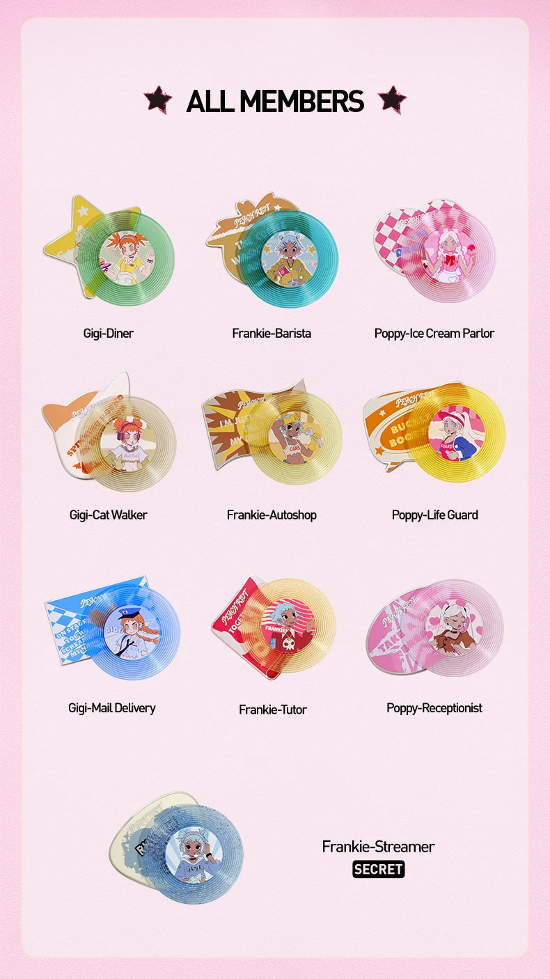 POP MART Peach Riot Rush Hour Series-Fridge Magnet Blind Box 1PC/9PCS POPMART Mystery Box