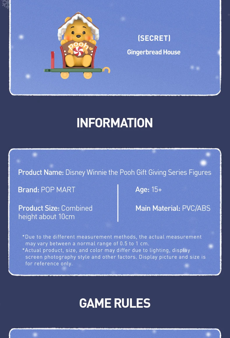 POP MART Disney Winnie the Pooh Gift Giving Series Figures Mystery Box 1PC/9PCS POPMART Blind Box