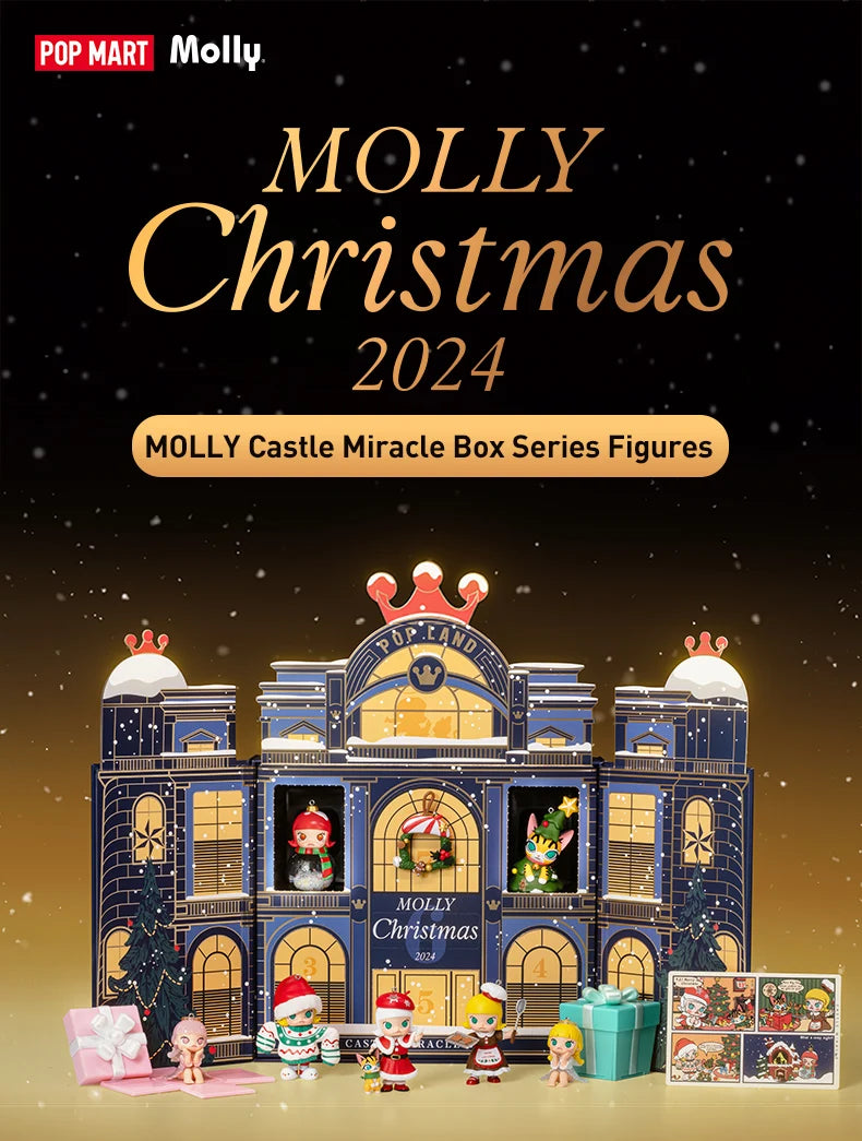 POP MART MOLLY Castle Miracle Box Series Figures Action Figure Cute Toy