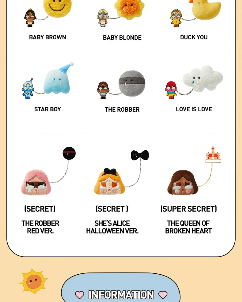 POP MART CRYBABY Crying Again Series - Plush Badge Blind Box 1PC/12PCS POPMART Bind Box