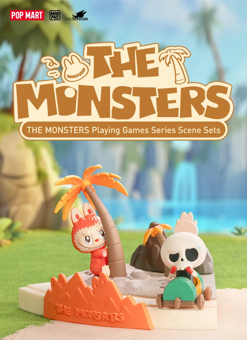 POP MART THE MONSTERS Playing Games Series Scene Sets Mystery Box 1PC/6PCS POPMART Blind Box Action Figure