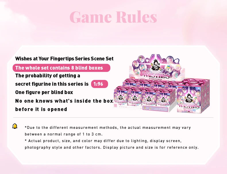 POP MART Wishes at Your Fingertips Series Scene Set Mystery Box 1PC/8PCS POPMART Blind Box Skullpanda Dimoo Labubu Romantic Ring