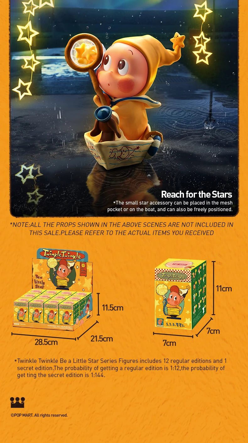 POP MART Twinkle Twinkle Be a Little Star Series Figures 1PC/12PCS Blind Box POPMART