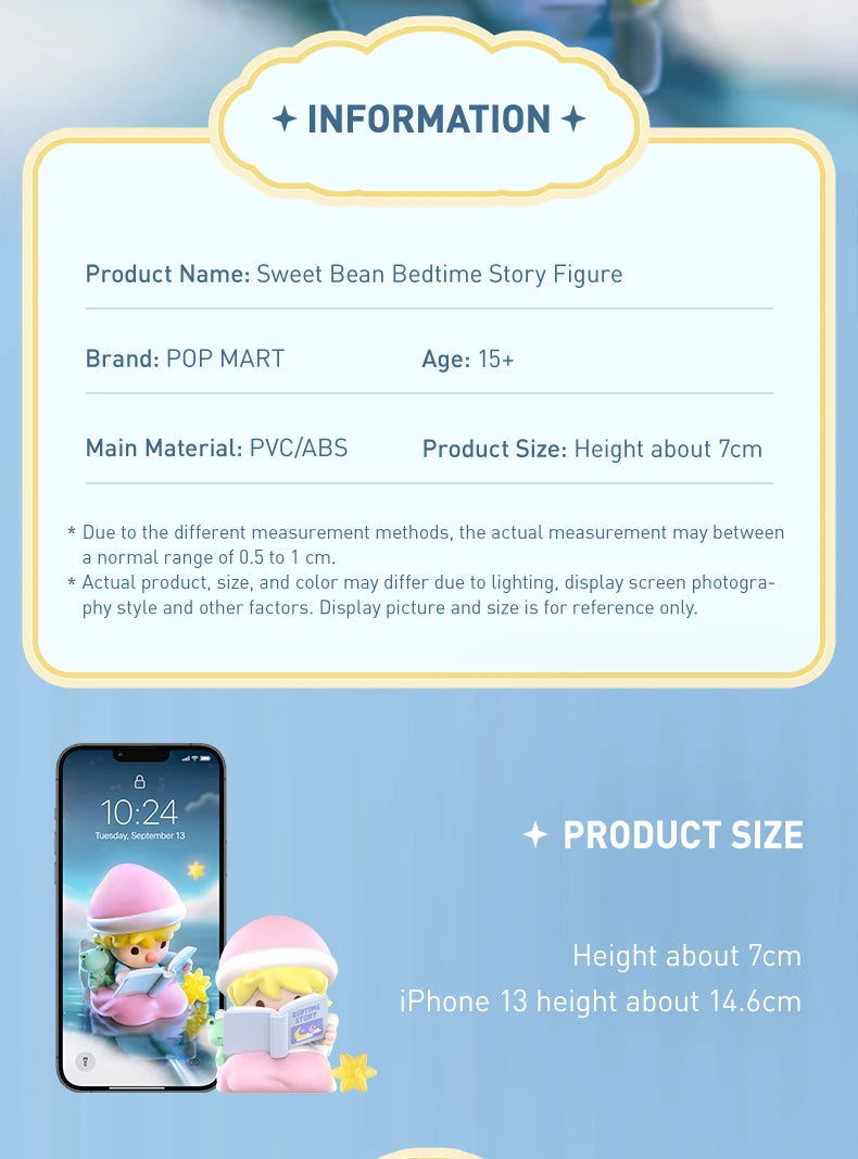 POP MART Sweet Bean Bedtime Story Figure POPMART Figure Limited to 2pcs per order