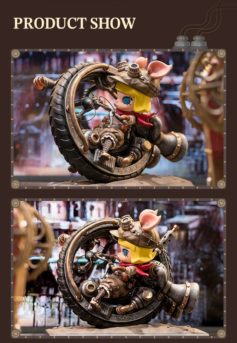 POP MART STEAMPUNK MONOWHEELL STORM PIGGY MOLLY Limited Edition Limited to 1PC per User ID