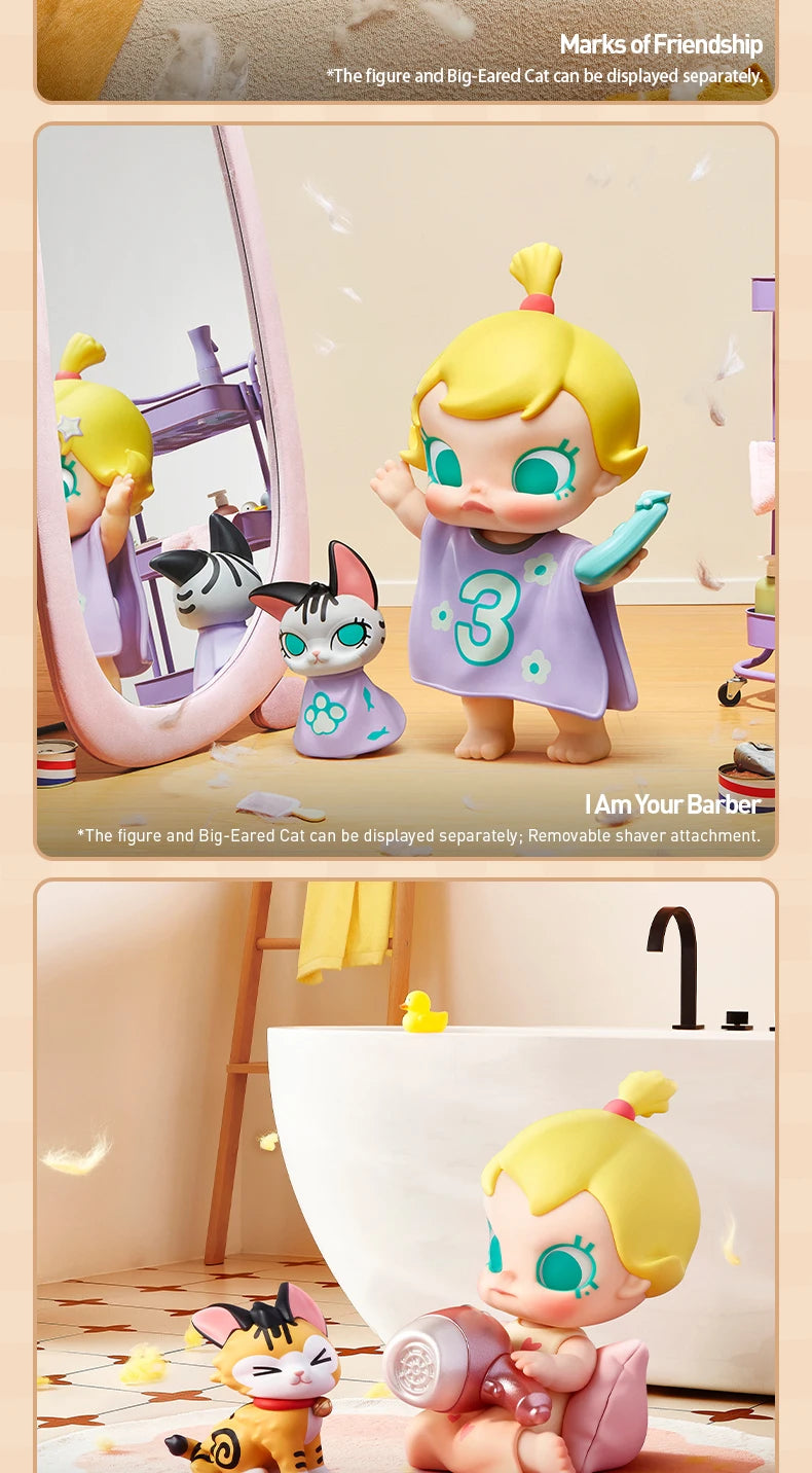 POP MART Baby Molly & Baby Tabby Series Figures 1PC/12PCS POPMART Blind Box Figure
