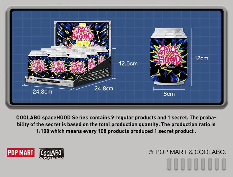 POP MART COOLABO SPACEHOOD SERIES Mystery Box 1PC/9PC Blind Box Action Figure Birthday Gift Kid Toy