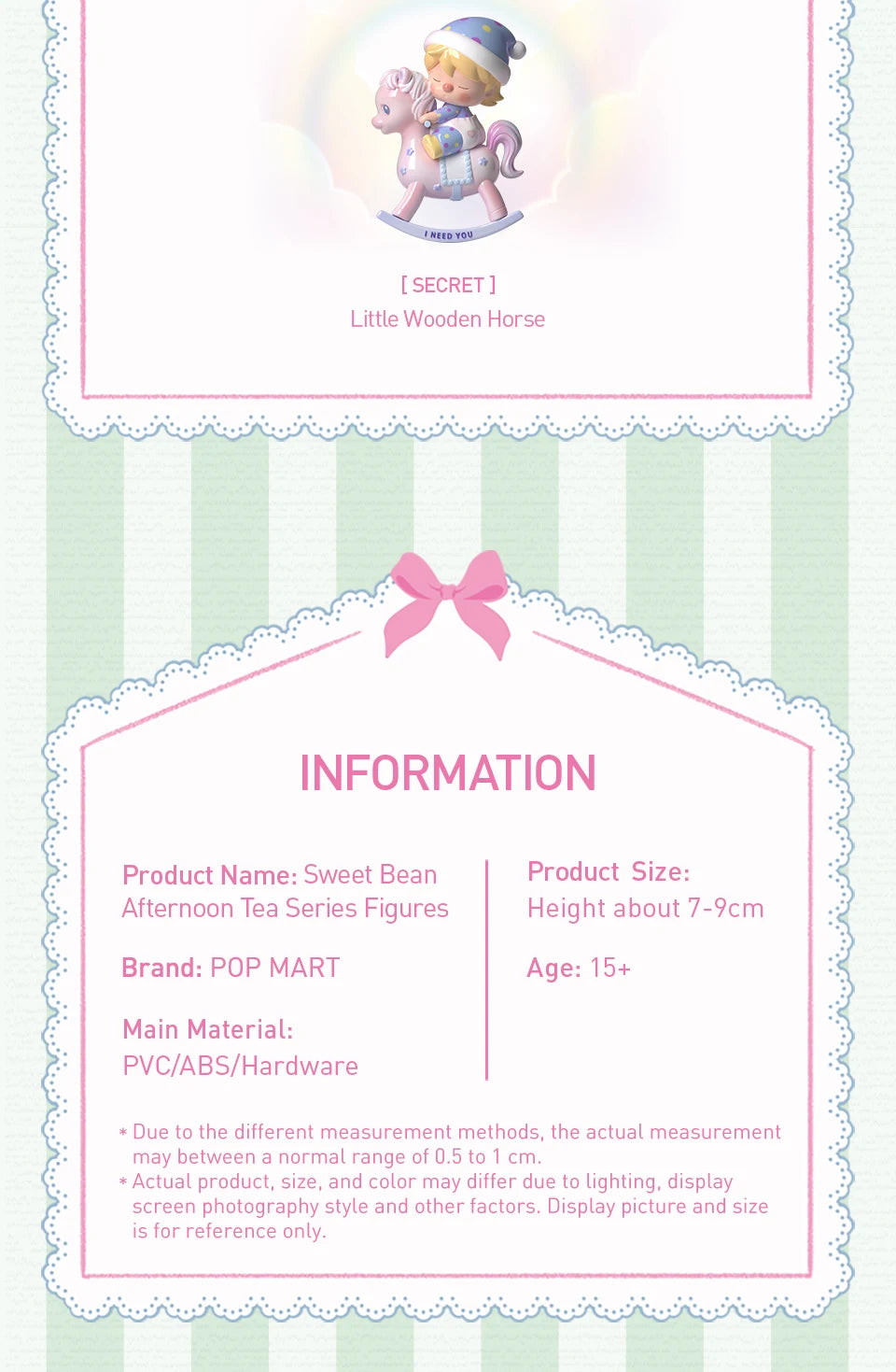 POP MART Sweet Bean Afternoon Tea Series Mystery Box 1PC/9PCS POPMART Blind Box Anime Action Figure Cute Figurine