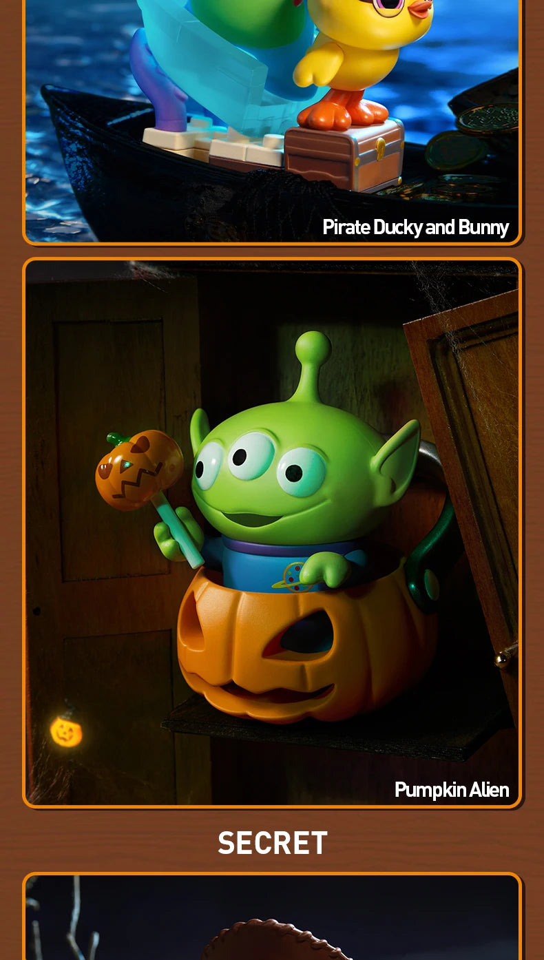 POP MART Pixar Spooky Night Series Figures Mystery Box 1PC/12PCS POPMART Blind Box Figure