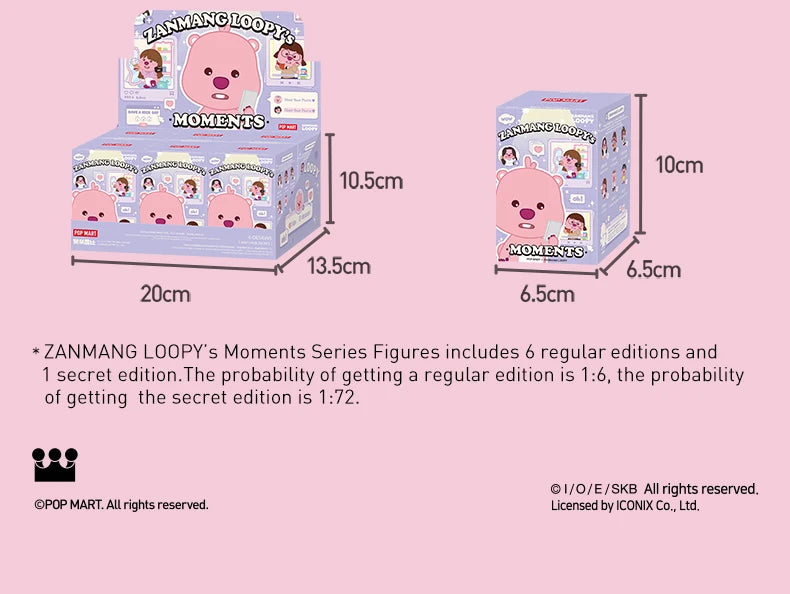 POP MART ZANMANG LOOPY’s Moments Series Figures Mystery Box 1PC/6PCS POPMART Blind Box Limited to 2pcs per order