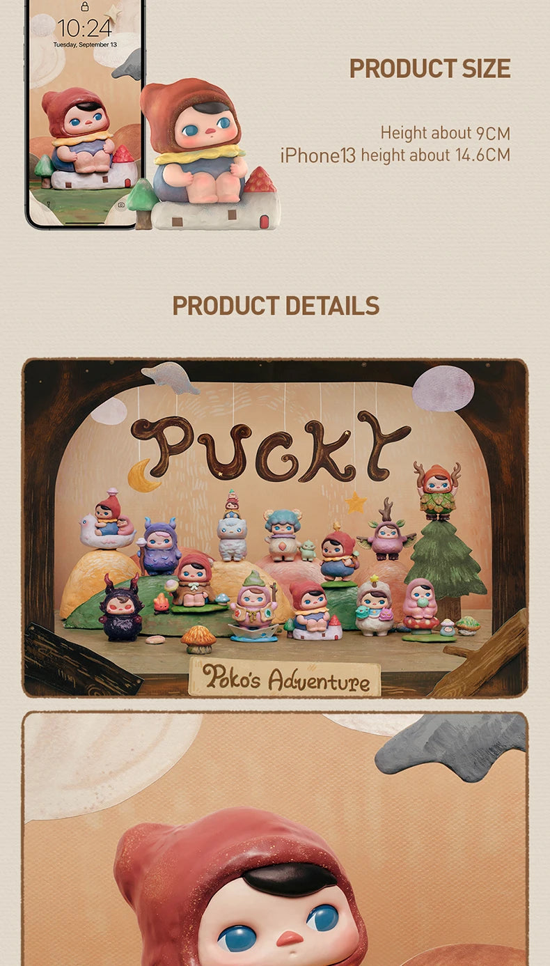 POP MART PUCKY Poko's Adventure Series Figures 1PC/12PCS Blind Box POPMART