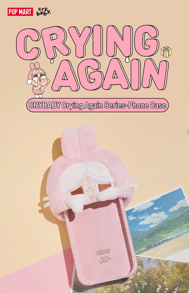 POP MART CRYBABY Crying Again Series - Phone Case for iPhone 14 Pro Max/ iPhone 15 Pro Max/ iPhone 16 Pro Max