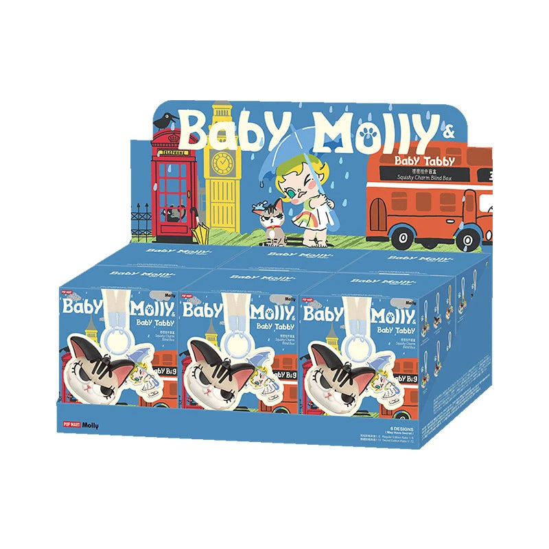 POP MART THE MONSTERS Baby Molly & Baby Tabby Series-Pinch Pendant Blind Box 1PC/6PCS Blind Box