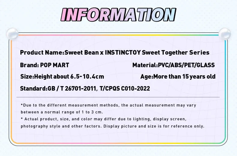 POP MART Sweet Bean x INSTINCTOY Sweet Together Series Mystery Box 1PC/12PCS Blind Box Action Figure Cute Toy