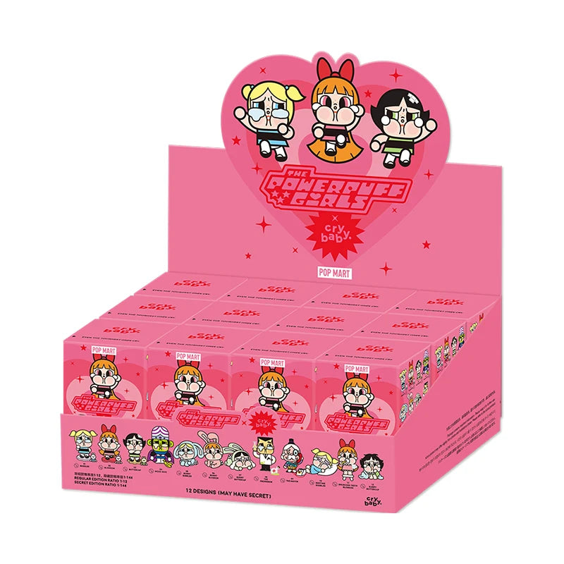 【EU Exclusive】POP MART CRYBABY X Powerpuff Girls Series Mystery Box by Molly 1PC/12PCS POPMART Blind Box Action Figure Cute Toy