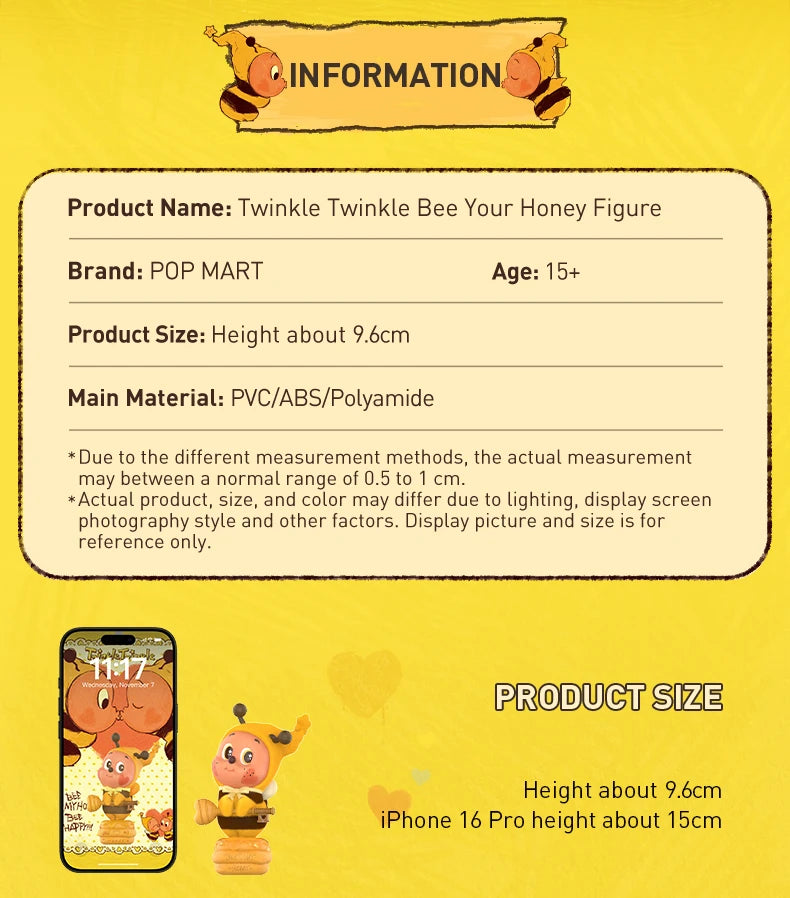 POP MART TwinkleTwinkle Bee Your Honey Figure Limited to 2pcs per Order