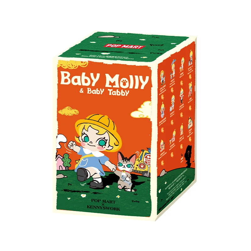 POP MART Baby Molly & Baby Tabby Series Figures 1PC/12PCS POPMART Blind Box Figure