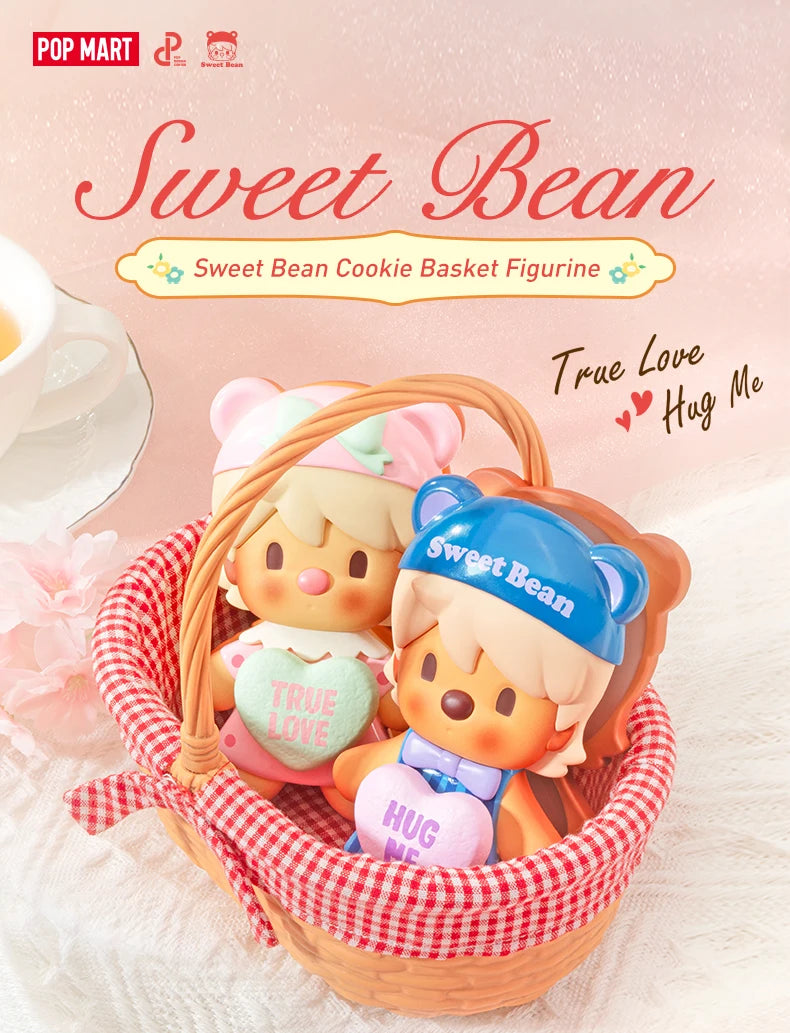 POP MART Sweet Bean Cookie Basket Figurine Set Action Figure Cute Toy