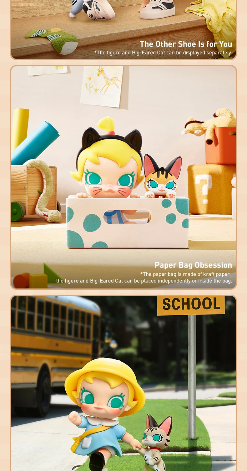 POP MART Baby Molly & Baby Tabby Series Figures 1PC/12PCS POPMART Blind Box Figure