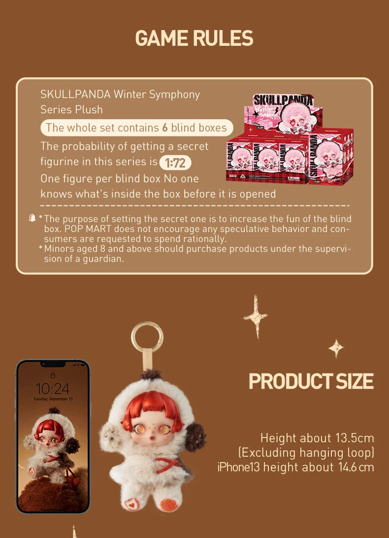 POP MART SKULLPANDA Winter Symphony Series Mystery Box 1PC/6PCS Blind Box POPMART Limited to 2pcs per Order