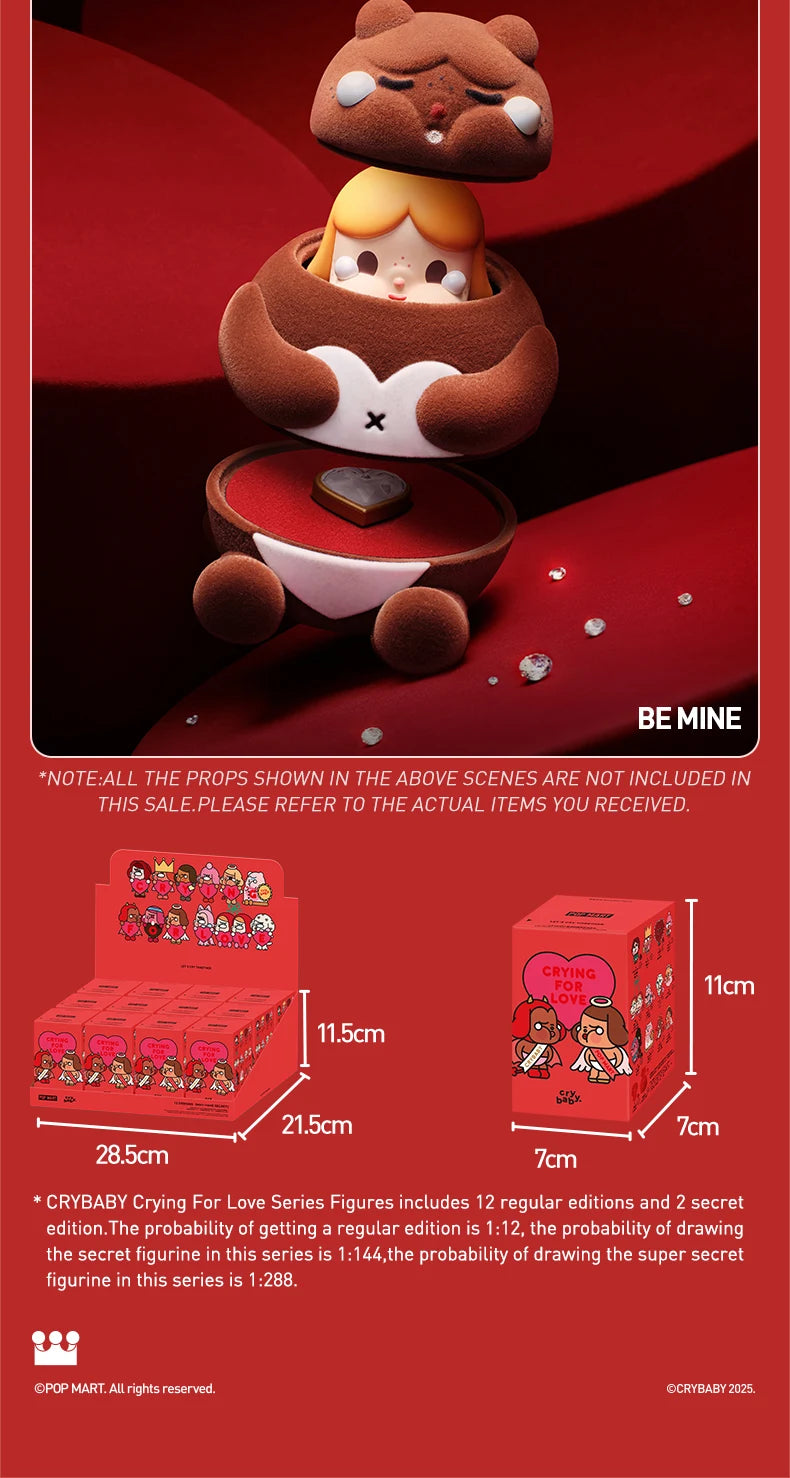 POP MART CRYBABY Crying For Love Series Figures 1PC/12PCS Blind Box POPMART