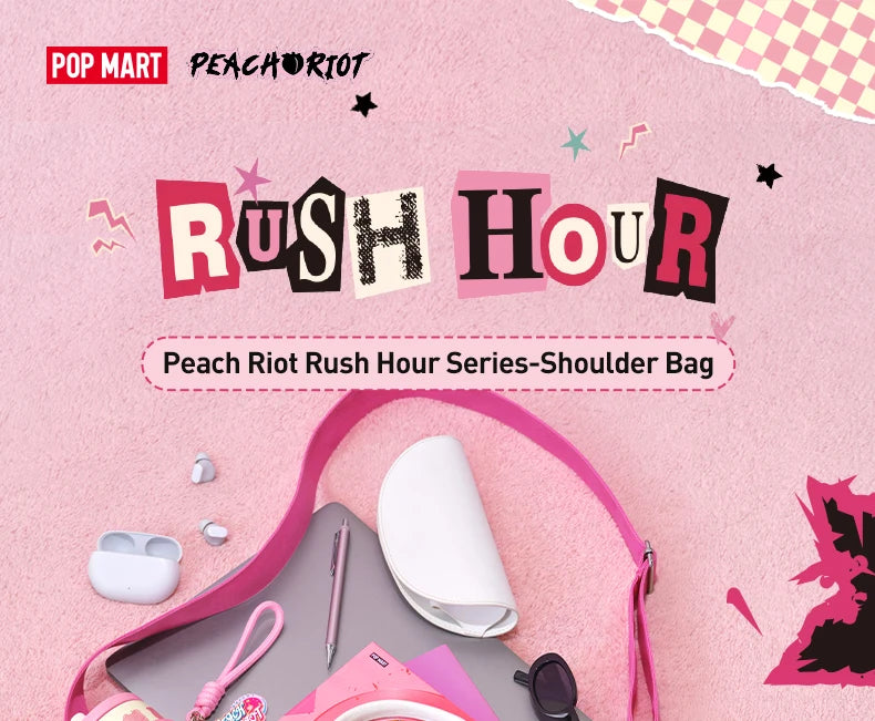 POP MART Peach Riot Rush Hour Series-Shoulder Bag