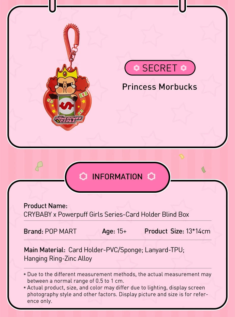 POP MART CRYBABY x Powerpuff Girls Series - Card Holder Mystery Box 1PC/6PCS Blind Box