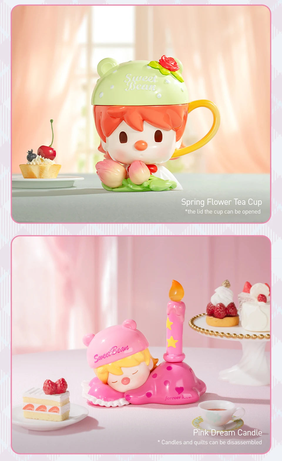 POP MART Sweet Bean Afternoon Tea Series Mystery Box 1PC/9PCS POPMART Blind Box Anime Action Figure Cute Figurine