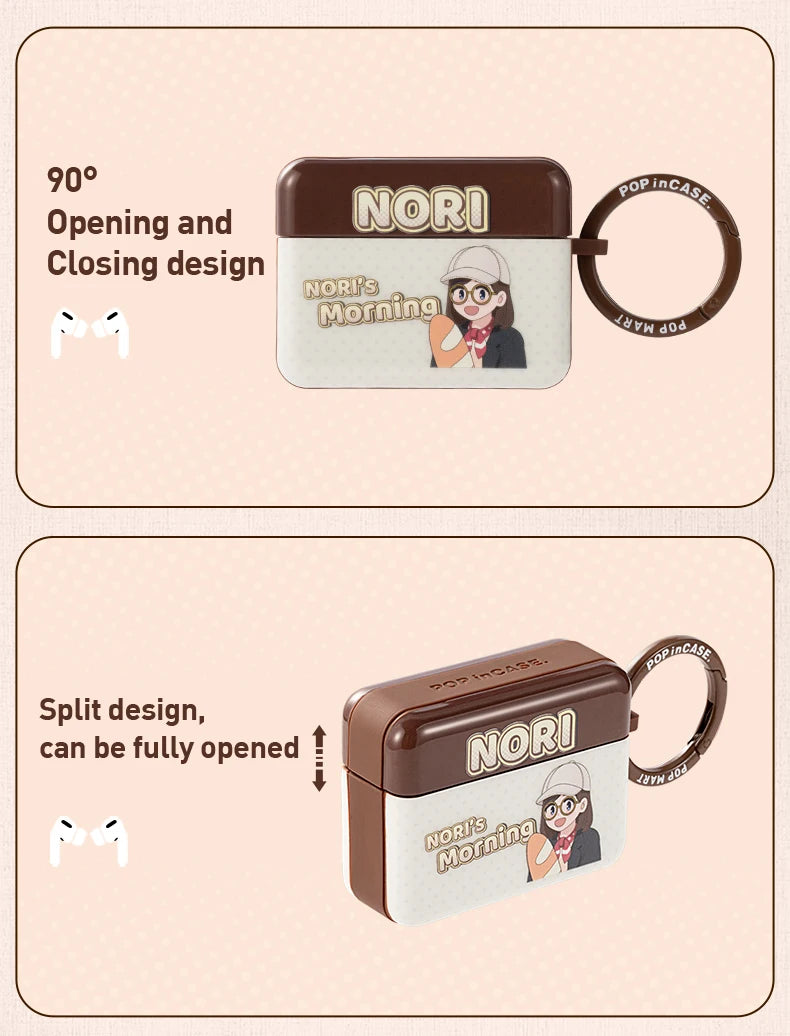 POP MART NORI's Morning Series For iPhone AirPods Pro Beautiful Cute Earphone Case